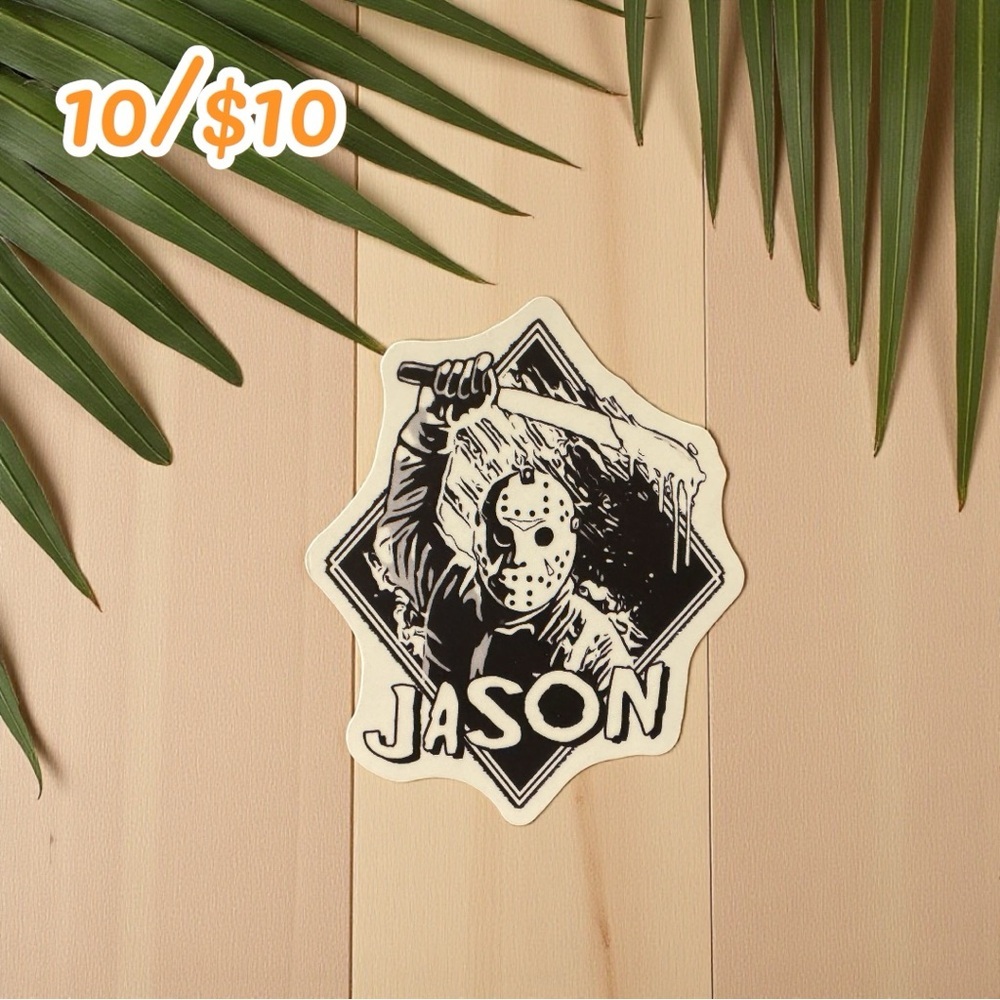 JASON “DRIPPING MACHETE” VINYL STICKER – FRIDAY THE 13TH | 2 1/2”